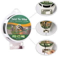 Twist Tie, 328 Feet (100m),black cable ties with Cutter, black twist ties,Garden