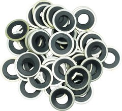 50 PCS Metal/Rubber Drain Plug Gasket, Fits 1/2, M12, M12 So Replace 097-021,652