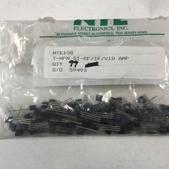 (3) NTE NTE108 Silicon NPN Transistor High Frequency Amplifier – Lot of 3