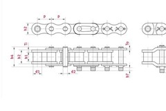 FLEXON ELITE C16B-1 length 5 meters ROLLER CHAIN_Pitch 25.4 mm_36.1 mm_high load
