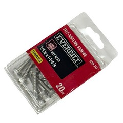 20 pcs Self Drilling TEK Screws 1/4 in x 1-1/4 in Hex Head Stainless Steel