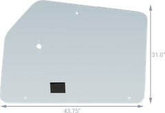 Left Side Door Glass fits Caterpillar 438D 442D 416D 424D 428D 432D