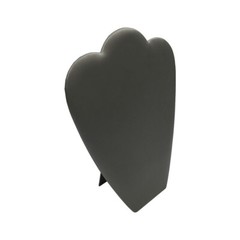 11 Inch Slate Gray Leatherette Padded Easel Necklace Display Fixture Retail
