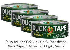 (4 pack) The Original Duck Tape Brand Duct Tape, 1.88 in. x 55 yd,Silver