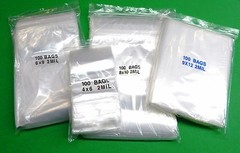 400 Poly Bags Clear 2mil Reclosable Assortment Sizes 100ea 4×6 6×9 8×10 9×12