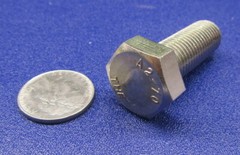 18-8 A2 Stainless Steel Bolt, FT, Metric, M12 x 1.75 x 40 mm Length, 10 Pcs