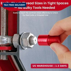 Thread Checker, 66pcs Nut and Bolt Thread Checker, 33 Inch & 33 Metric Box Set T