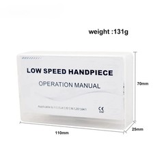 Dental Low Speed Handpiece Fiber Optic 1:1 Contra Angle Handpiece With LED Light