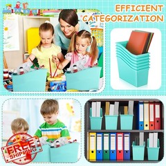 Fuutreo 12 Pcs Water Blue book bins