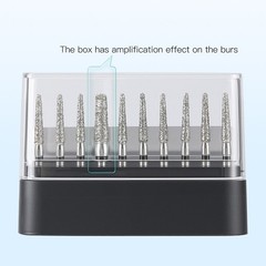 AZDENT Dental Diamond Burs Super Coarse Black FG 1.6mm for High Speed Handpiece