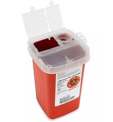 Covidien 8900SA SharpSafety Sharps Container, Phlebotomy, 1qt Capacity