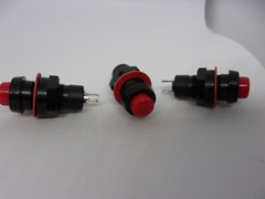 5x Pack Lot 1A 250V AC 10mm 2 Pins Red Push Power Switch Button Momentary Reset