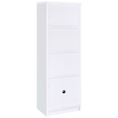 Coaster Laughlin 3-Shelf Engineered Wood Media Tower in White