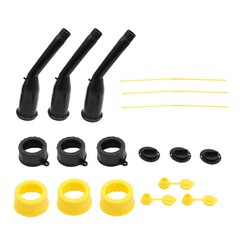 Old Style Gas Can Spout 3 Kit Replacement w/Tough Nozzles Screw Collar Vent Caps
