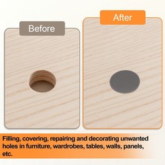 Dark Brown Hole Plugs 100pcs 1/2″ Plastic Plugs for Round Holes Flush Type