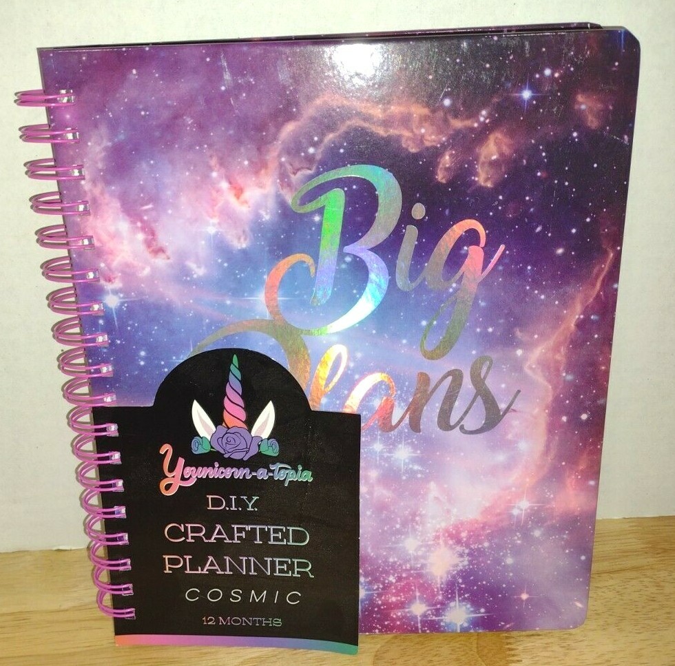 DIY Crafted Cosmic Planner 12 Months Junk Journal 190 Pages Younicorn-a-topia