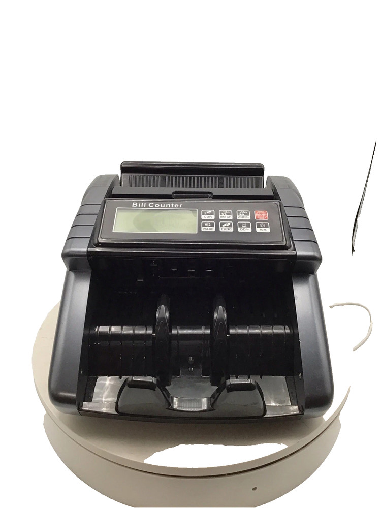 Portable Electric Bill Counter Machine AL-1000 Black w/ Handle Tested Works new