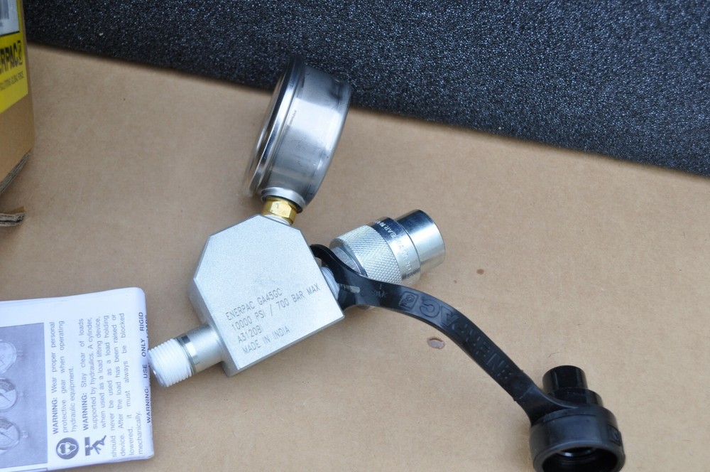 ENERPAC GA45GC Gauge Adaptor Assembly 0-10,000psi, WITH G2535L GAUGE New IN BOX