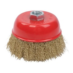6 Pack Wire Cup Brush 4 Inch Coarse Crimped Cup Brush with 5/8 Inch Arbor