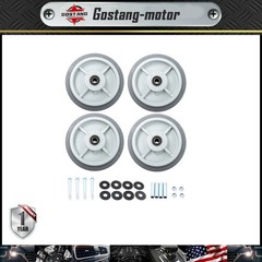 4 Pack 8″ Caster Wheels Replace Polyurethane 1/2″ Axle Hole 900 Pounds Gray