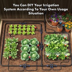 Drip Irrigation System 230FT Quick-Connect Kit with 1/4 230ft