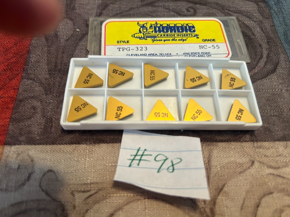 10 PCS TPG 323 NC55 C5 COATED NORDIC CARBIDE INSERTS NEW @98