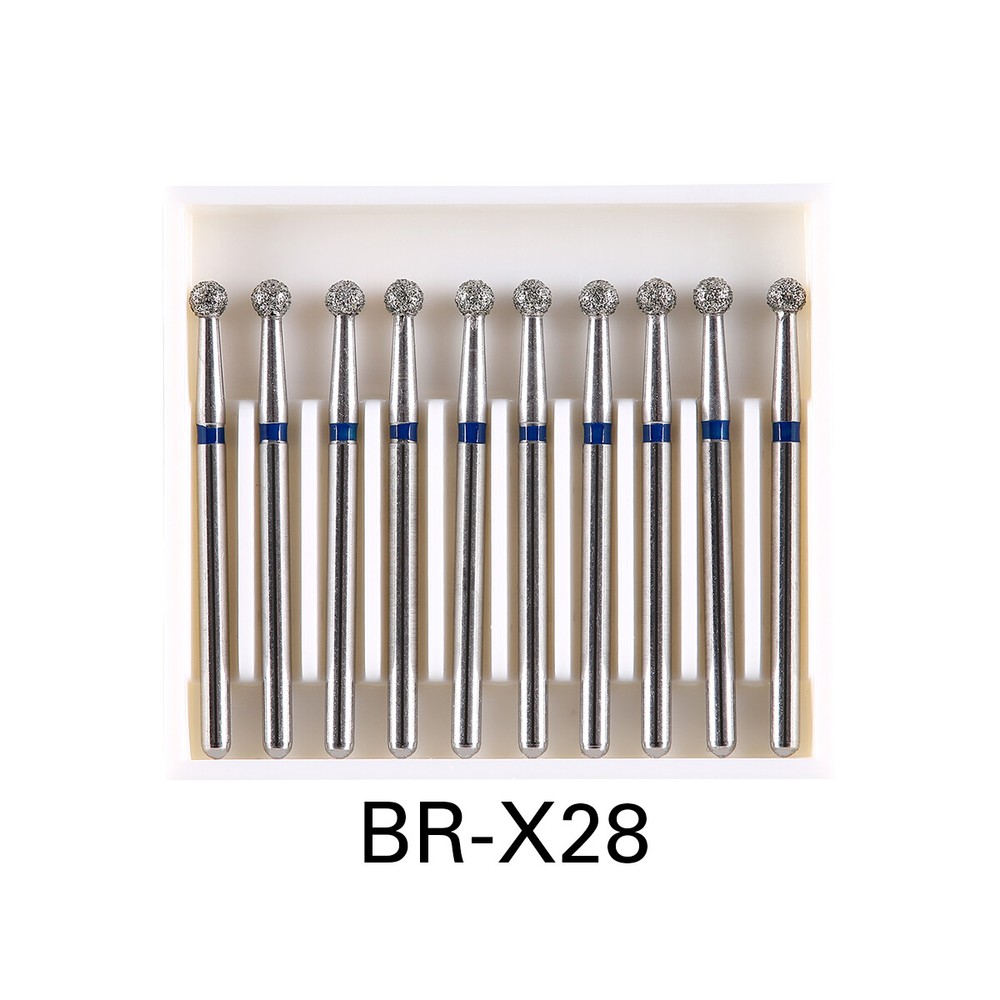 AZDENT Dental Diamond Burs Round Ball FG 1.6mm for High Speed Handpiece
