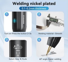 AWithZ H1 Portable Handheld Spot Welder 11 Gears for 18650 Battery DIY Welding