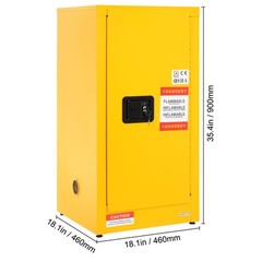 Uimoso 16 Gal Capacity Flammable Storage Cabinet for Flammable Liquids