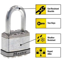 3-PACK Master Lock Magnum 3.56 in H X 2 in W X 2 in. L Duel Ball Bearing WEATHER