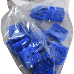 Pack of 12 NEW Omega MTP-T-F Miniature Thermocouple Connector 3 Prong Blue Femal