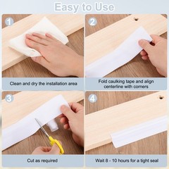 2″ x 10.5 ft Caulk Tape Caulk Strips Self Adhesive for Bathroom White