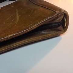 Franklin Covey Riverwood Leather PadFolio Distressed Warm Brown USA