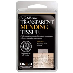 Document Repair Tape 0.5 In x 12 Ft Translucent Acid-Free Archival Roll