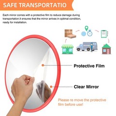 12 Inch Acrylic Convex Mirror -Adjustable Wide Angle View Indoor Security