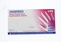 Adenna VPF Vinyl Powder Free Exam Gloves VPF236 Large