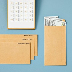 Versatile 100 Count Cash Envelopes – 3.5×6.5 Inch Brown – Self-Adhesive Security