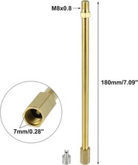 2-Pack 180mm / 7.09″ Straight Bore Brass Tire Valve Extension Adap Size: 180mm