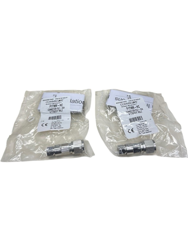 New CommScope F1TNM-HC Type N Straight Male Connector (LOT OF 2) **SALE**