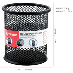 1PC Mesh Pencil Holder Metal Pen Cup Black for Desk 1Pcs Pencil Holder Office