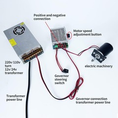 High Torque DC Motor 12 V/24 V Permanent Magnet Motor Mini DC Motor DIY Gener…