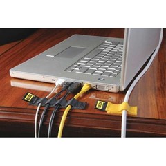 Rip-Tie C-08-005-Gy Cable Tie Strap, 8 In L, 2-1/2 In Max Bundle Dia., Gray,