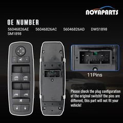56046826AE Power Window Switch for 2016-2024 Ram 1500 2500 3500 Laramie Front
