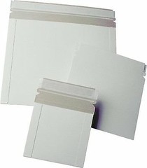 50 7 x 9 No Bend Mailers White Self Seal Photo Document Paperboard Envelope