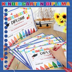 80 PCS Lovely Kindergarten Diploma 2026 Graduation Award Certificate Supply