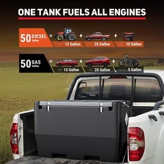 Portable Diesel Tank 50 Gal Diesel Fuel Tank with 12V Transfer Pump