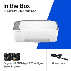 HP DeskJet 2923 Wireless All-in-One Color Inkjet Printer, Scanner, Copier, 6 Mon