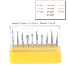 AZDENT Dental FG Diamond Burs Composite/Polishing Kit for High Speed Handpiece