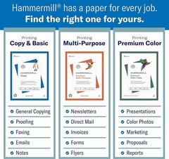 Economical 20 lb Copy Paper – 8.5 x 11, 10 Reams, 5000 Sheets for All Printers