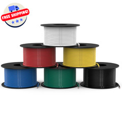 18 AWG Silicone Wire Kit – Tinned Copper, Automotive – 180Ft – 6 Color – 30FT Ea